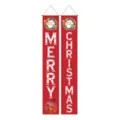 Christmas decorative porch banners hanging flags red vertical couplets for holiday indoor decor - Polka Dot Wreath Festive Style (SDMD937) / 180x30cm