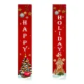 Christmas door banner holiday hanging decorations red festive couplets indoor porch decor - Gingerbread House Christmas Tree Style (SDMD945) / 180x30cm