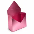 Pink metallic envelope folding flower box, elegant gift packaging for floral arrangement. - Metallic Rose Gold / 20x7x29.5CM
