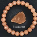 Oranje kristal kralen armband elastische edelsteen sieraden mode accessoire variant - Zonnesteen