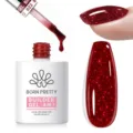 BORN PRETTY 8 in 1 Builder Gel Rode Glitter UV LED Nagelverlenging Gel Lak 15ml - 22 Kleur