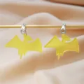 Clips para oreja de acrilico pterodactilo amarillo aretes lindos sin perforacion variante SKU - Pterosaurio