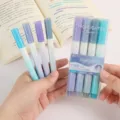 Set di evidenziatori pastello sfumati, penne evidenziatrici dai colori tenui per appunti e journaling - Piccola Scatola Bignè al Taro / 4 Pezzi/Scatola