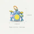 Buntes Emailliertes Trommel Charm Anhänger Musik Serie Kupfer Schmuck DIY Accessoire - Karussell-Anhänger