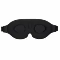 Mascherina per dormire 3D nera sagomata, maschera oscurante ergonomica per sonno riposante e viaggi. - Nero