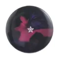 Round metal brooch pin variant with abstract pink star print, perfect for clothes and bags. - Purple Pink Star Style (MXZ457)