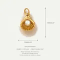 Gold seashell pearl pendant stainless steel 18k gold plated jewelry accessory variant - Pearl Shell Pendant