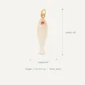 Exquisite resin small fish pendant with gold ring and red eye, lightweight and stylish DIY charm. - Transparent White Style / Transparent White Fish Pendant