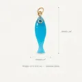 Cute blue resin small fish pendant charm for DIY necklace jewelry accessory gift. - Blue Style / Blue Fish Pendant