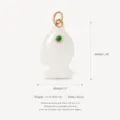 Resin fish pendant DIY necklace accessory with green eye and gold ring, size 30mm. - Gray Style / Grey Small Fish Pendant