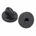 Schwarze PVC Gummi Stifteerueckseite fuer DIY Broschen und Anstecknadeln Verschluss. - Umweltfreundliche Matte Schwarze Gummi-Anstecknadel-Rückseite (1 Stk.)