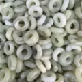 Natural green aventurine jade donut beads bulk wholesale lot for DIY jewelry making. - Xiuyan Jade 1PC