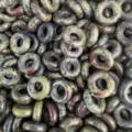 Natural stone aventurine donut loose beads large hole spacer beads for DIY jewelry making - Dragon Blood Jasper