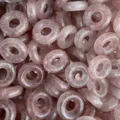 Natural stone aventurine abacus beads large hole loose spacer DIY jewelry making craft. - Strawberry Quartz (1Pc)