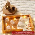 Guirlande lumineuse transparente boule de flocon de neige décoration de noël suspendue variante - 4CM Boule Flocon de Neige Transparente Lot de 6