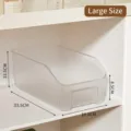 Caja de Almacenamiento de Plástico Transparente Cajón Organizador Rectangular - L / Transparente