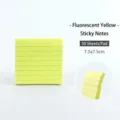 Fluorescent yellow sticky notes 7.5x7.5cm 50 sheets per pad lined memo pad variant - 50 Sheets Lined / Neon Yellow