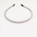 Kristalen kralen haarband minimalistisch glanzende haarhoofdband elegante accessoires - Wit (3331)
