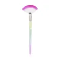 Large fan makeup brush highlighter soft bristle cosmetic tool with sparkly gradient handle - Small Gradient Pink Fan Brush