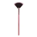 Pink handle fan makeup brush, soft synthetic bristle highlighter brush for face makeup. - Small Pink Handle Fan Brush