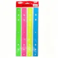 Set di 4 righe cave in plastica colorata da 30cm per studenti ufficio disegno - Set da 4 pezzi