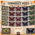 Day of the Dead Butterfly Felt Bunting Banner Party Decoration Size Guide 3M Long - Style 2