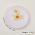 Silicone Cloud Candy Decompression Pinch Toy Keychain Portable Cute Stress Relief Toy - Candy Crushed Ice Style / Yellow