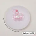 Silicone candy squishy toy, cute cloud shaped stress relief toy with keychain accessory. - Candy Crushed Ice Style / Pink