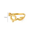 Minimalistischer goldener Edelstahl Ring mit arabischen Buchstaben verstellbarer Schmuck 10mm - Arabischer Buchstabenstil (JZ6115G) / Gold