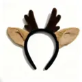 Bandeau de bois de renne en peluche mignon, cerceau de cheveux d'oreilles d'animaux pour Noël. - 11# Bandeau Bois de Renne-Style C Bois Café