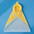 Cute winter pet cloak with hood and star design, warm fleece blanket for small dogs cats. - M / Cloak Blanket / Cream Yellow Little Star