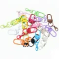 Colorful metal U-shaped lobster clasps swivel snap hooks for DIY bags and doll accessories. - 50x12mm / Mixed