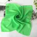 Grünes Chiffon-Quadrat-Halstuch, leichtes Material, elegantes modisches Damen-Accessoire. - 65x65cm / Grün