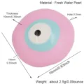 Boze oog zoetwaterparel kraal, roze ronde edelsteen hanger voor sieraden maken en hobby. - L345620K2