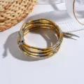 Collana girocollo serpente avvolto tendenza, gioiello gotico in metallo design flessibile. - Oro e Argento