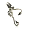 Gothic Dragon Ear Cuff Punk Vintage Alloy Winged Demon Ear Wrap Jewelry for Men Women - Elf Ear Cuff Right Ear (E602) / Bronze