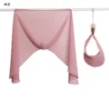 Pink Chiffon Hijab Hood and Sun Visor Hat Two-Piece Set Lightweight Breathable Summer Outdoor - Pink