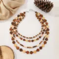 Boheemse meerlagige houten kraal ketting, stijlvolle handgemaakte kralen sieraden voor vrouwen. - Meerkleurig