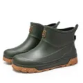Stivali da Pioggia Corti Impermeabili Uomo Verde Scuro, Scarpe da Lavoro Antiscivolo per Pesca. - 38 / Verde