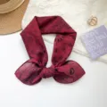 100% Cotone Paisley Bandana Retro Piccolo Foulard Vintage Sciarpa Collo Chic Donna - MBFJ39-rosso