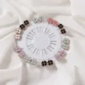 Colorful four-leaf clover brooch pins set, decorative hijab pins for garment and scarf fix. - Four Petal Flower Pin 20pcs