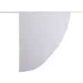 Dettaglio scialle foulard in chiffon semi-circolare bianco, elegante orlo curvo. - Grigio Gelato