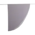 Vista dettagliata di un elegante foulard triangolare in chiffon grigio semi-circolare. - Grigio Ghiacciaio