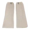 Autumn winter thick knit ribbed leg warmers solid color slouch socks in cream white color - 38cm*16.5cm / Apricot