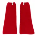 Rote gestrickte Beinstulpen Winter dicke warme gerippte Stulpen Koreanischer Stil Strick - 38cm*16.5cm / Zinnoberrot