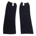 Schwarze gestrickte Beinwärmer für Damen, dicke gerippte Wintersocken für Stiefel. - 38cm*16.5cm / Schwarz