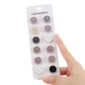 Dettaglio di 12 pezzi bottoni magnetici decorativi per hijab con elegante disegno a rosa. - Tulipano / 12 Pezzi