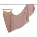 Dettaglio sciarpa in chiffon, design con paillettes scintillanti e tessitura elegante. - Marrone Rosa Taro