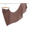 Sciarpa avvolgente in chiffon con paillettes marroni, tessuto leggero con dettagli brillanti. - Marrone Canelé