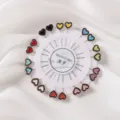 Colorful heart-shaped sewing pins round wheel display decorative garment needles - Heart Pin 20pcs